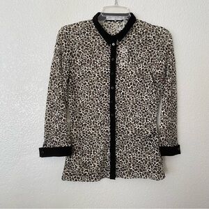 Anne Fontaine Pyla NWT Animal Print See Through Blouse